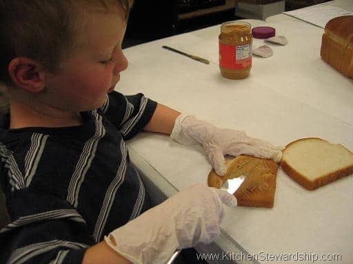 Paul makes sandwiches