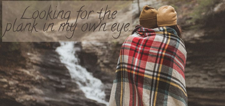 "Plank in my eye?" by De Yarrison (CatholicMom.com)