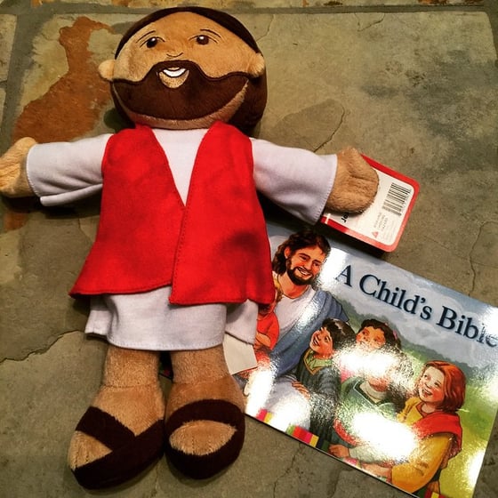 "Plush Jesus" image by Lisa M. Hendey