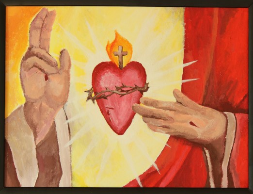 Image: Sacred Heart of Jesus, Trevor Gundlach. Used with permission of the artist.