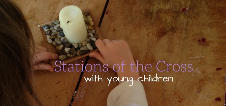 “Stations of the Cross with Young Children” is locked Stations of the Cross with Young Children" by Abbey Dupuy (CatholicMom.com)