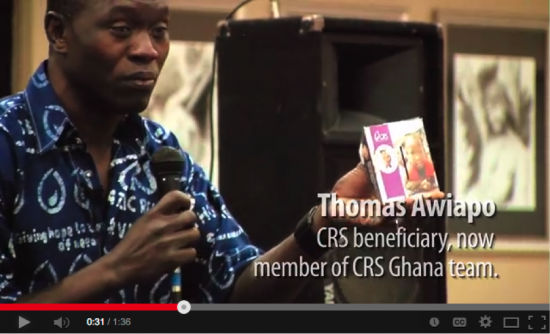 Thomas Awaiapo, Catholic Relief Services beneficiary, now member of CRS Ghana.