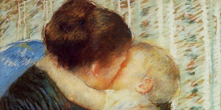 Mary Cassatt, Mother and Child (The Goodnight Hug), 1880, 
