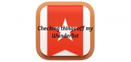 "Checking things off my Wunderlist" Copyright 2015 Barb Szyszkiewicz. All rights reserved.