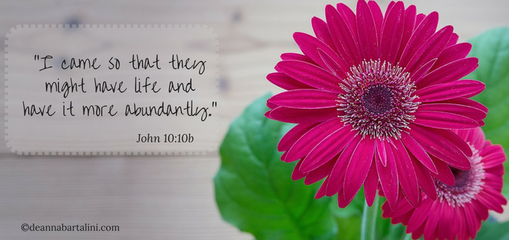 "Live in Abundance" by Deanna Bartalini for CatholicMom.com