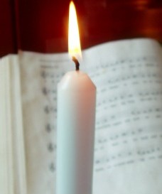 bible with candle