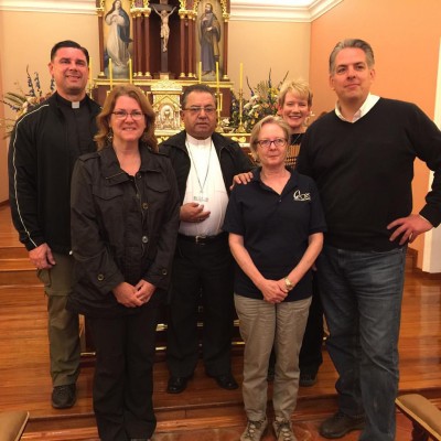 Our CRS Media Team with Bishop Enrique (Julio Enrique Prado Bolaños) of the Diocese of Pasto