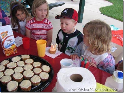 blowing out the candles