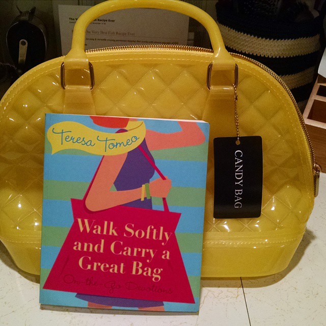 candy bag and tomeo book