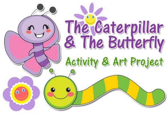 caterpillar and butterfly art project
