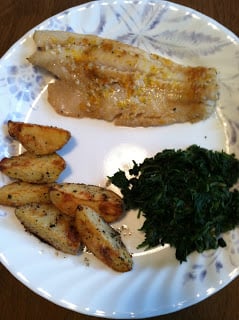 Fish Fillets with Lime and Garlic Roasted Potatoes