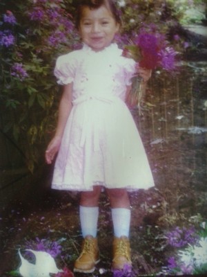 Ivania Schurer (nee Rivas) on the Malacara estate when she was five years old. (Photo courtesy of Ivania Schurer.)