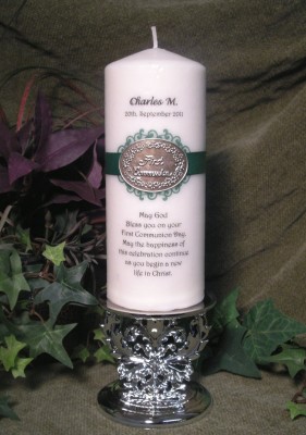 first communion gift candle