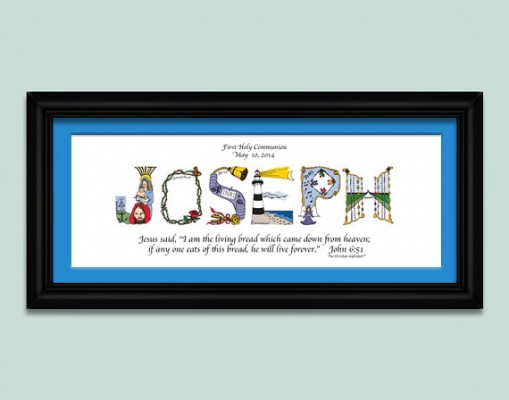 first communion gift name art