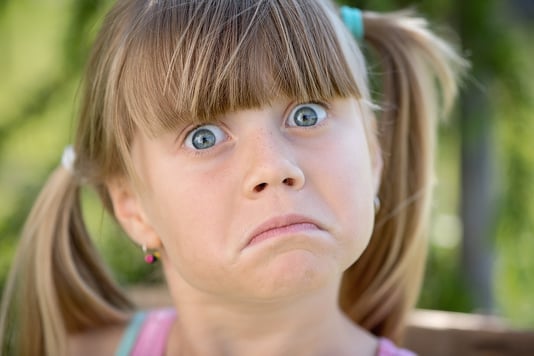 frowning girl