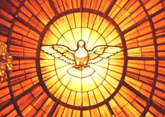 holy spirit stained glass