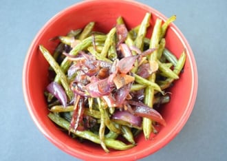 honey balsamic green beans