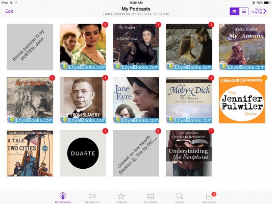 My books-as-podcasts, right in the Podcast App on my iPad!