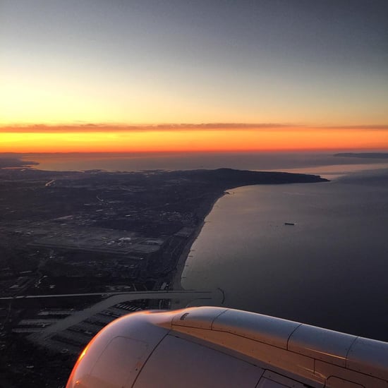 Beautiful sunrise over Los Angeles en route to Manila!