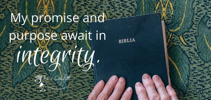 "My purpose and promise await in integrity" by Sonja Corbitt (CatholicMom.com)
