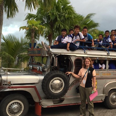 Hundreds of Unbound program participants traveled by Jeepney to join us for the day in Legazpi.