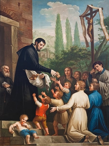 "Saint Jerome Emiliani - Patron of the Orphans" by Flavia Ghelardi (CatholicMom.com)