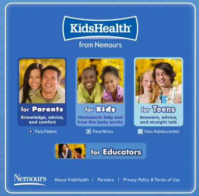 kidshealth screenshot