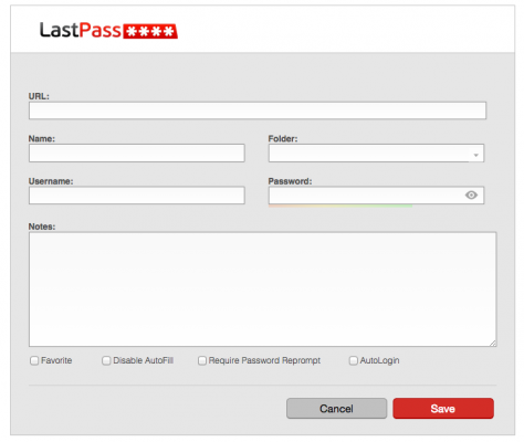 lastpass screen