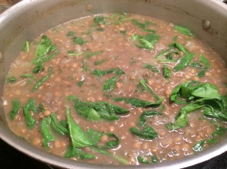 lebanese spinach lentil soup 1