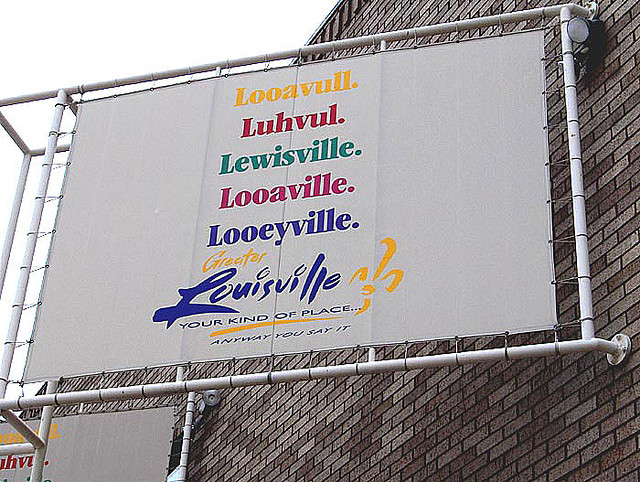 Louisville Pronunciation Guide by Alex Leung (2004) via Flickr, CC.