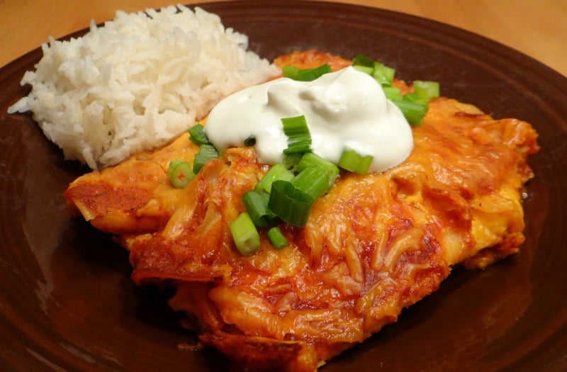 Meatless Friday Freezer Cheese Enchiladas