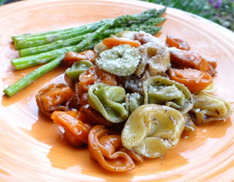 "Cheese tortellii with balsamic brown butter" by Barbara Stein (CatholicMom.com)