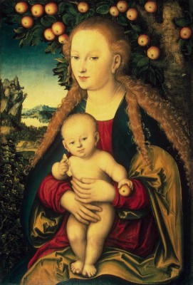 Lucas Cranach the Elder, Madonna with child under the apple tree. (1531)