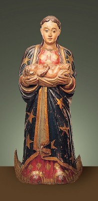 Nossa Senhora do Bom Parto, século XVII. Museu de Arte Sacra de São Paulo, Brasil