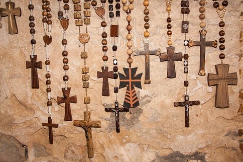 multiple wooden Rosaries