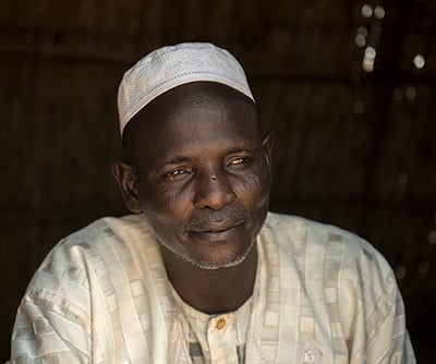 Moustapha Korimi fled 350 miles after Boko Haram attacked his community in Nigeria. Photo by Michael Stulman/CRS