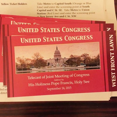 CatholicMom.com founder Lisa Hendey attended the Pope's address to Congress. Photo courtesy of Lisa Hendey. All rights reserved.