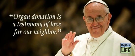 pope francis organ donation