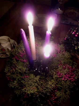rose colored candle2