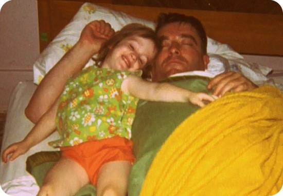 Roxane with her father in 1973