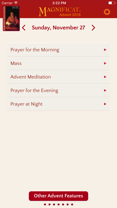 A daily page from Magnificat Advent Companion 2016.