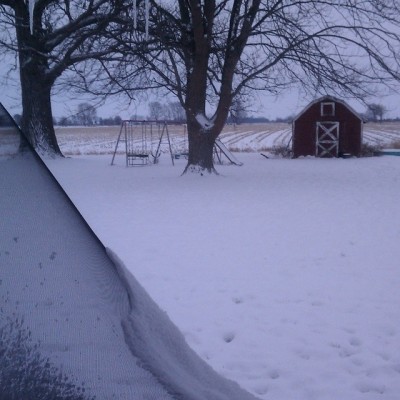 The view from my back porch this morning.