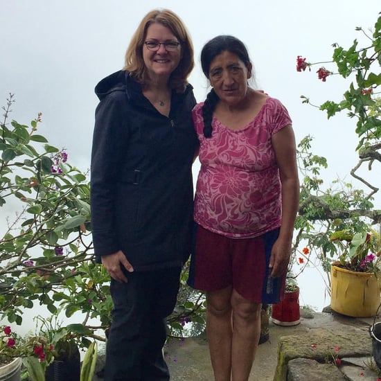 My new friend Socorro, a Catholic mom and grandma who opened her heart and home to us today!