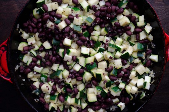 Spicy zucchini black bean tacos