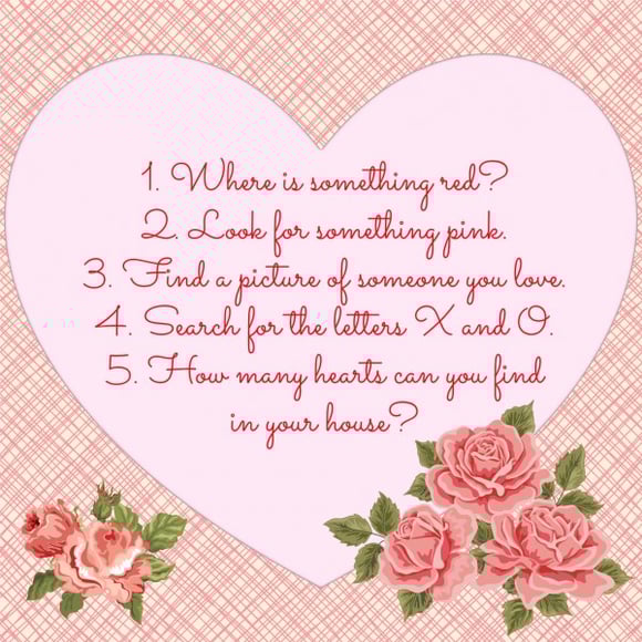 Valentine's Day Scavenger Hunt for Kids