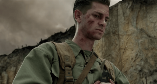 Andrew Garfield as Desmond Doss in HACKSAW RIDGE