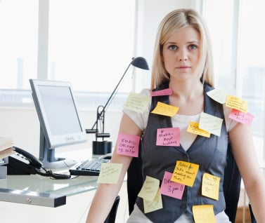 woman-post-it-notes