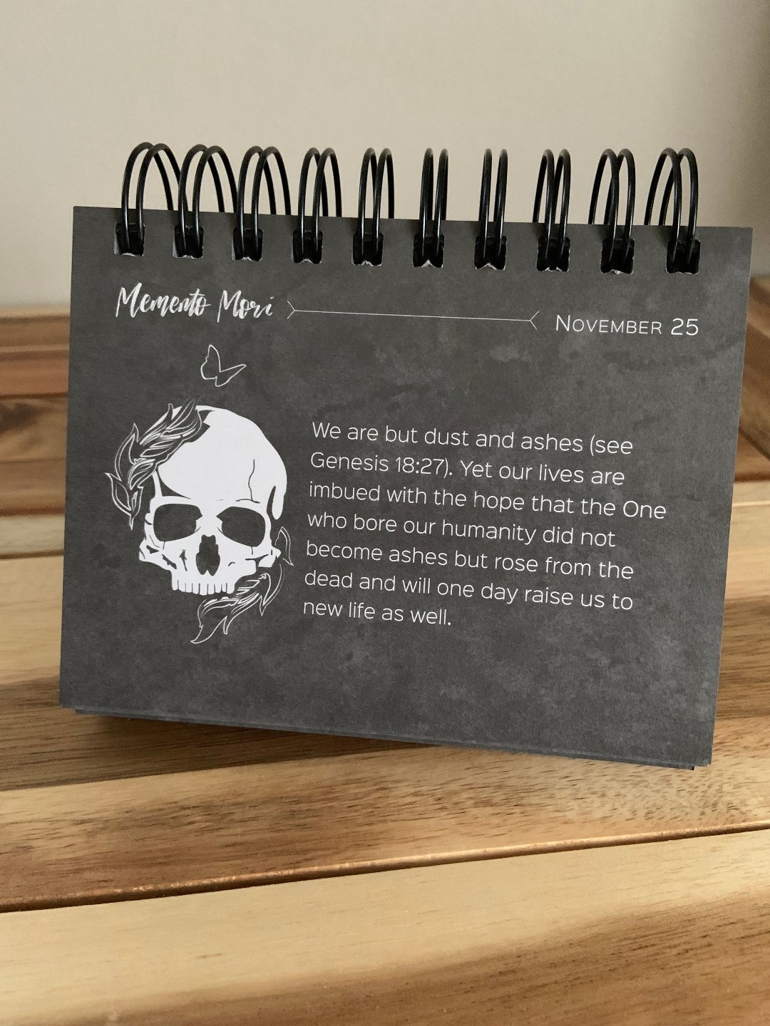 Memento Mori desk calendar