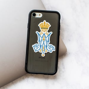 Sock Religious-Marian Monogram Sticker