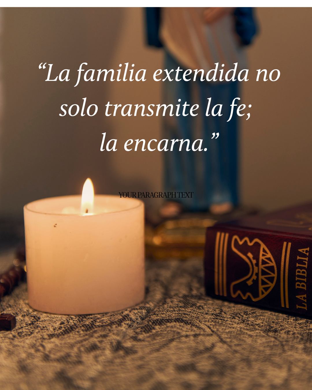 la familia extendida no solo transmite la fe; la encarna.